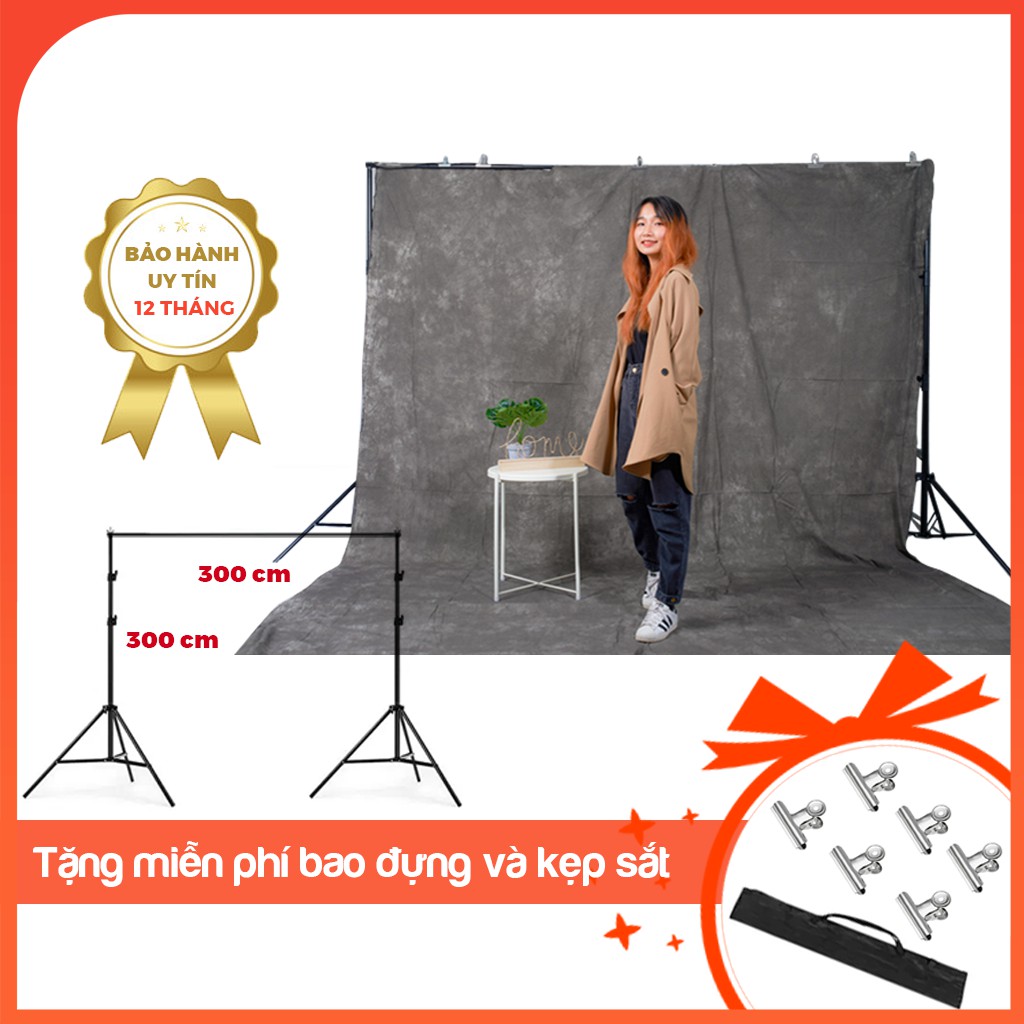 Khung treo chữ U 3x3m phông nền chụp ảnh, đạo cụ chụp ảnh sản phẩm quay video lookbook, ảnh cưới,livestream - TiTi Decor