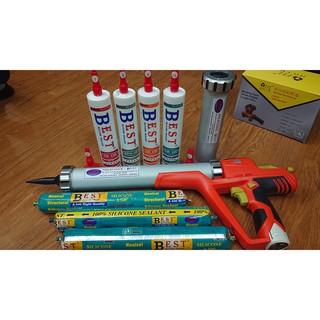 Súng bắn keo silicon dùng pin -2pin - 1 ống Súng bắn keo silicon