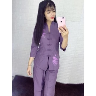 Bà Lai Tim Nữ # Đồ Bộ Đi Chùa