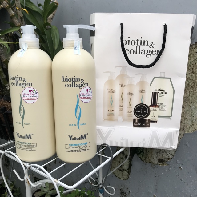 🇮🇹Biotin&amp;Collagen🇮🇹Dầu gội phục hồi, kích thích mọc tóc YuiluiM Biotin &amp; Collagen Shampoo 1000ml