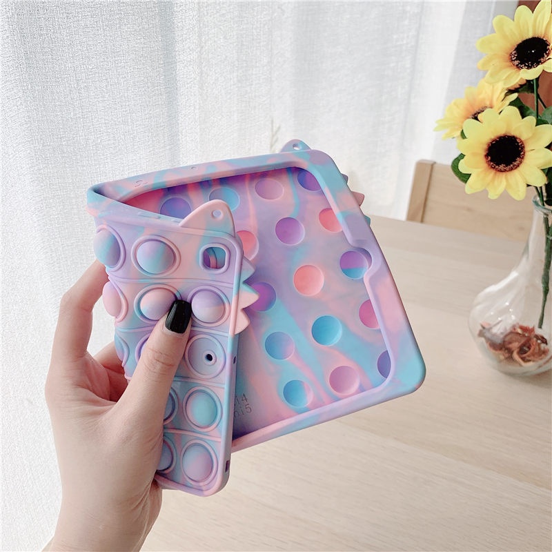 Ốp Máy Tính Bảng Silicone Mềm Có Tay Cầm Cho Samsung Tab A S6 Lite 8&quot; 8.7&quot; 10.4&quot; SM-T295 SM-T220 SM-T225 SM-T505 SM-T515 SM-P610 P615