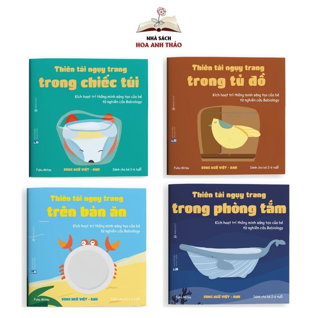 Sách Ehon - Thiên Tài Ngụy Trang song ngữ Việt Anh kèm file nghe quét mã QR - Dành cho trẻ 2-6 tuổi