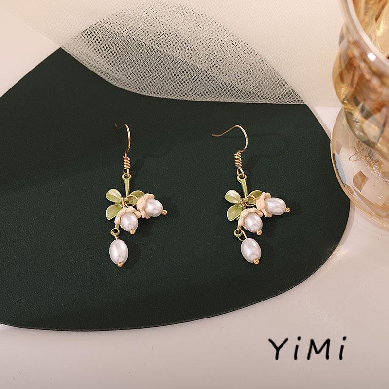 Vòng Cổ Chuỗi Hạt Ngọc Trai Hình Hoa Lan Phong Cách Cổ Điển Thời Trang Mùa Hè Cho Nữ