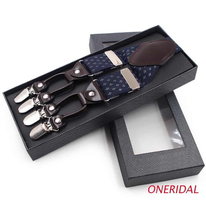 Dây đai quần chữ Y 6 kẹp chống trượt có thể điều chỉnh cho nam