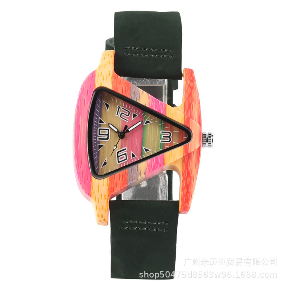 Boutique Manufacturers Direct Selling Cross Border New Products Wood Quartz Watch Women's Color Bamboo Small Flying Fish