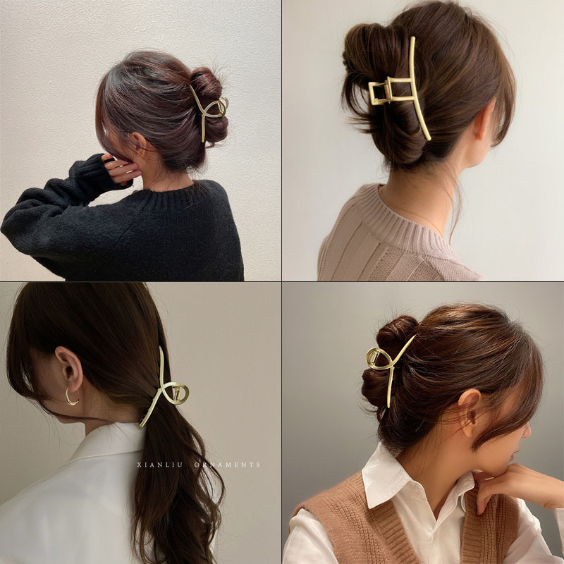 Kẹp Tóc Kim Loại Hình Cá Mập Thanh Lịch