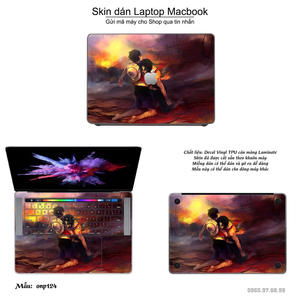 Skin dán Macbook mẫu One Piece (đã cắt sẵn, inbox mã máy cho shop)