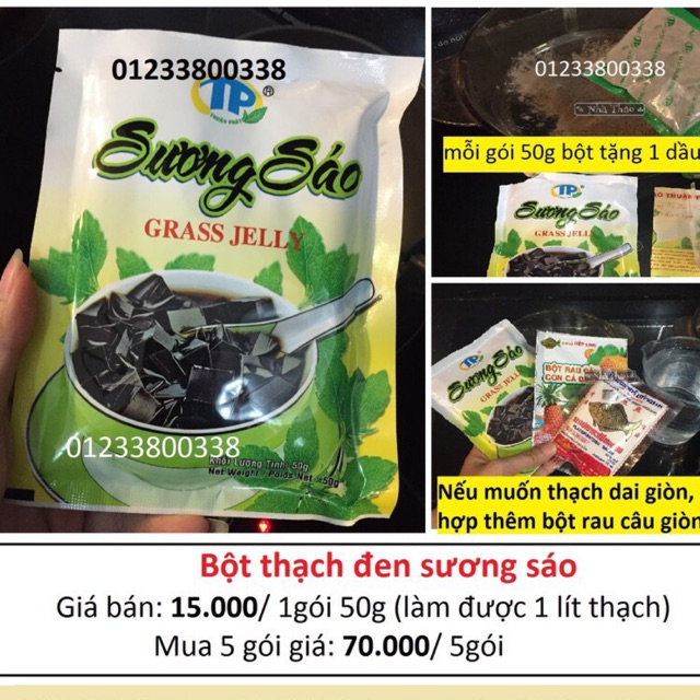 Bột sương sáo Đen Thuận Phát gói 50g | BigBuy360 - bigbuy360.vn