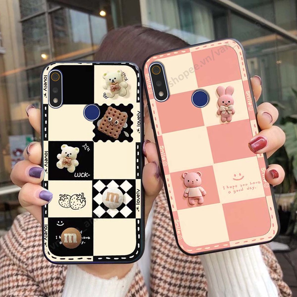 Ốp lưng Realme 3 / 3 Pro hình gấu, kẹo dễ thương cute