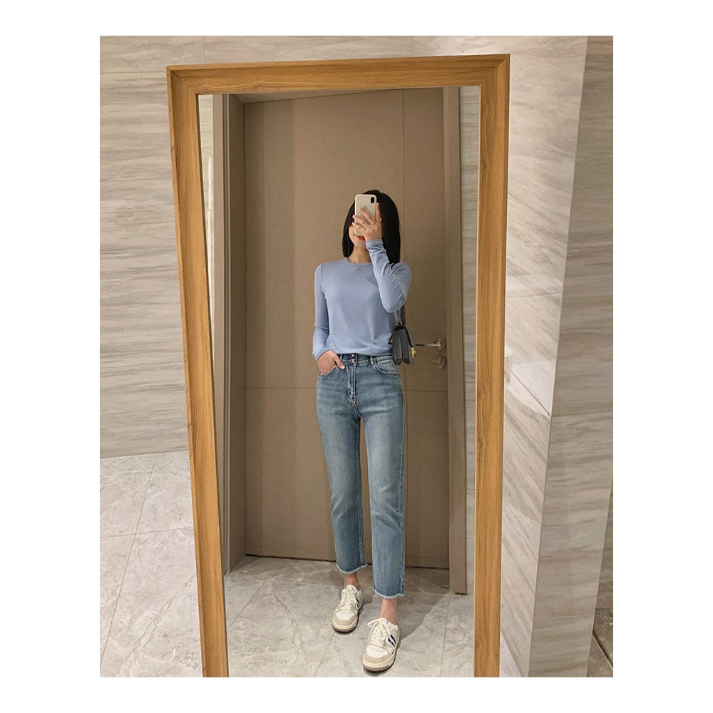QUẦN ỐNG ĐỨNG KATY JEANS XANH NHẠT