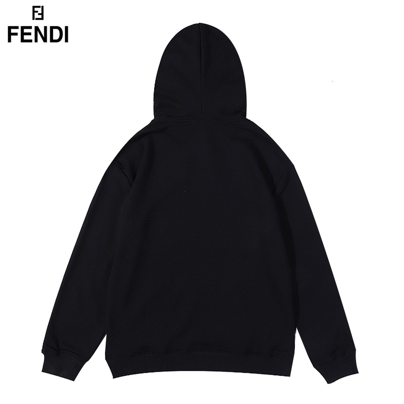 Áo Hoodie Tay Dài Vải Cotton In Logo Fendi Kiểu Cổ Điển Cá Tính Cho Các Cặp Đôi