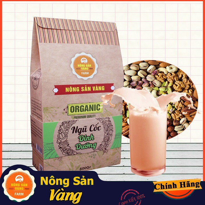 Bột Ngũ Cốc Dinh Dưỡng Không Đường 500g - Nông Sản Vàng