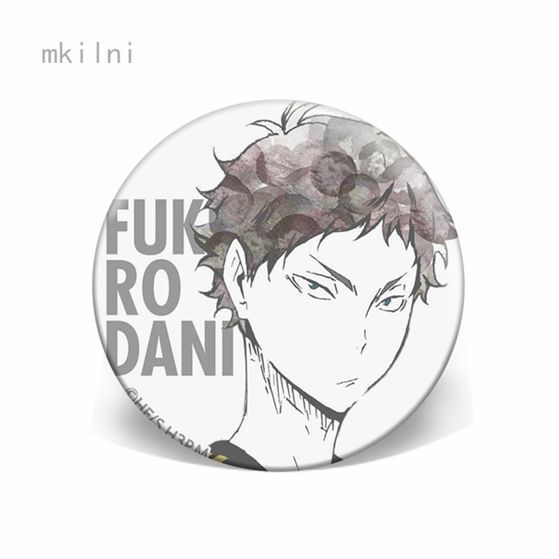 Huy hiệu cài áo in hình nhân vật hoạt hình Haikyuu đáng yêu tiện lợi