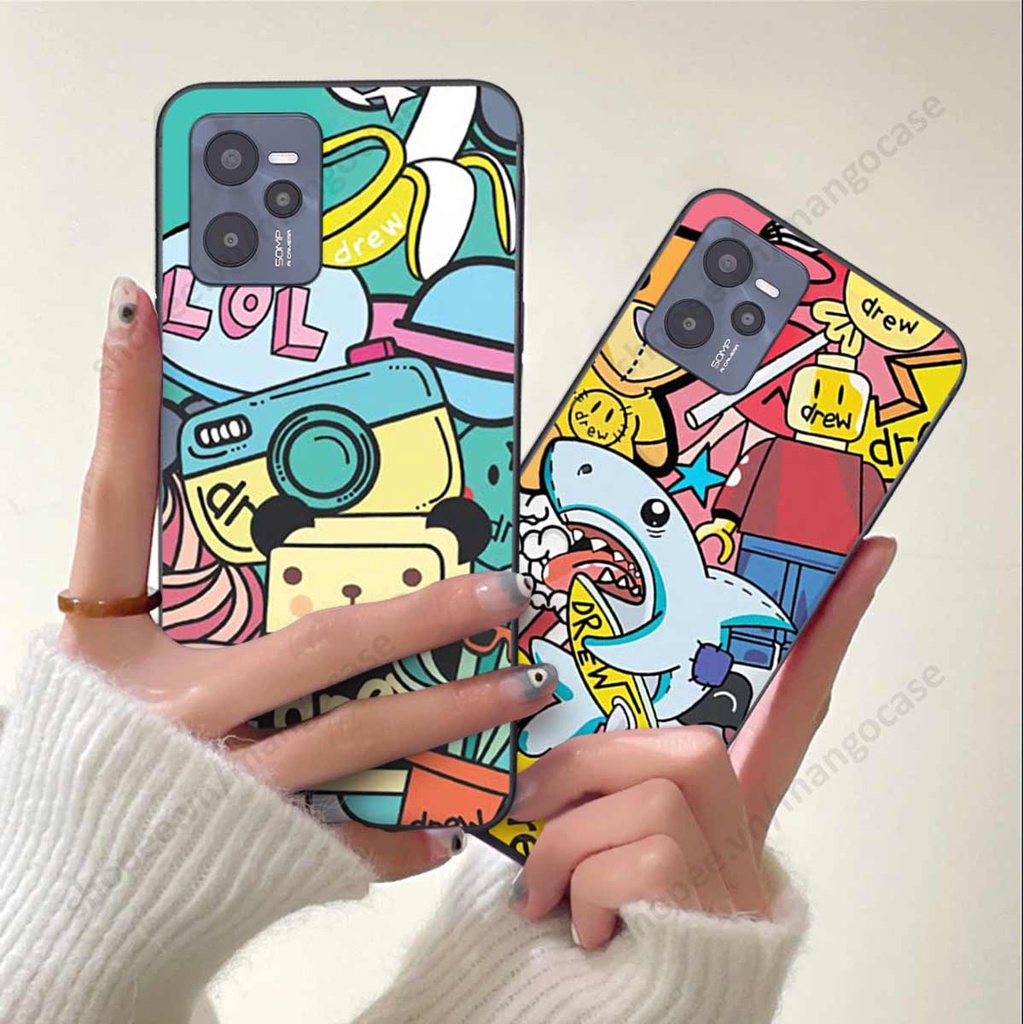 Ốp lưng điện thoại Realme C35 drew, kaws, bape cao cấp, vỏ ốp rẻ đẹp