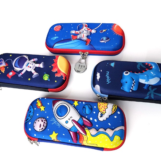 Hộp bút 3D hình nổi phi hành gia ngựa thần HB272 bóp viết cute dễ thương