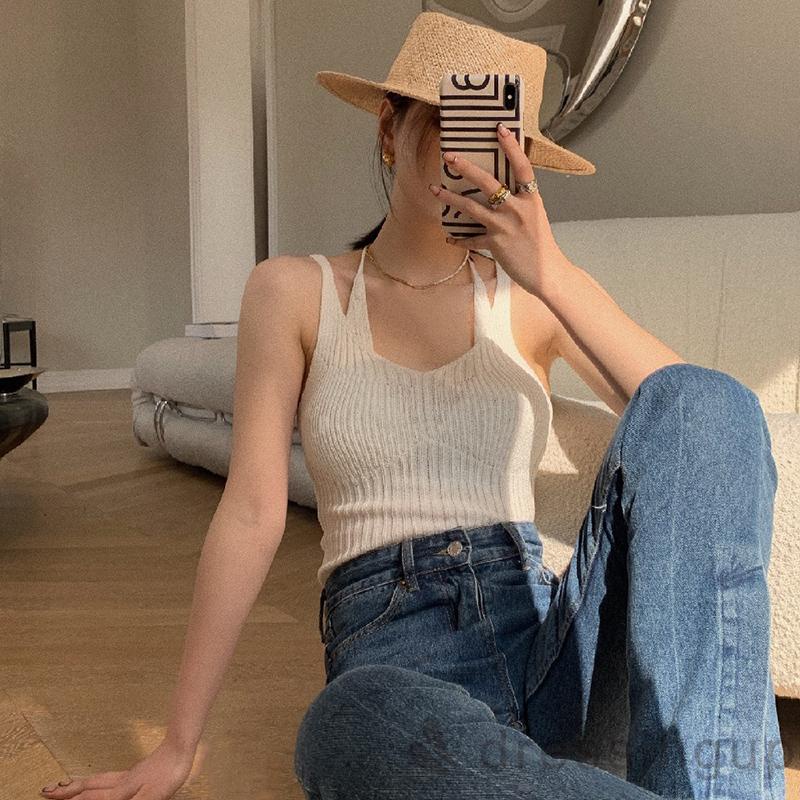 Áo Dệt Kim Giả Hai Mảnh Màu Sắc Thời Trang Mùa Hè Cho Nữ