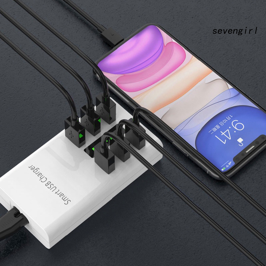 Bộ Sạc Để Bàn Đa Năng Với 6 Cổng Usb
