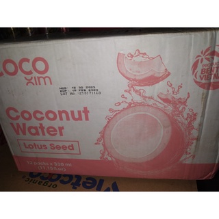 Thùng 12 hộp Nước dừa Cocoxim sen 330ml