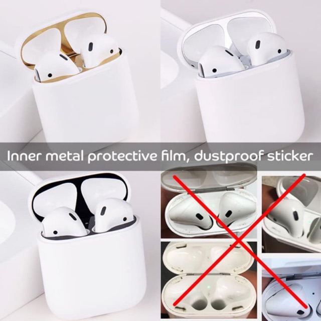 Film dán chống bẩn AirPods 39k, combo dán và bọc tai 60k