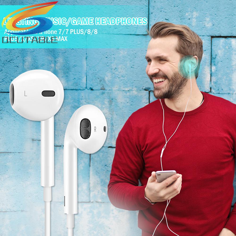 Tai Nghe 8Pin Có Dây Kèm Micro Dùng Cho ĐT táo X