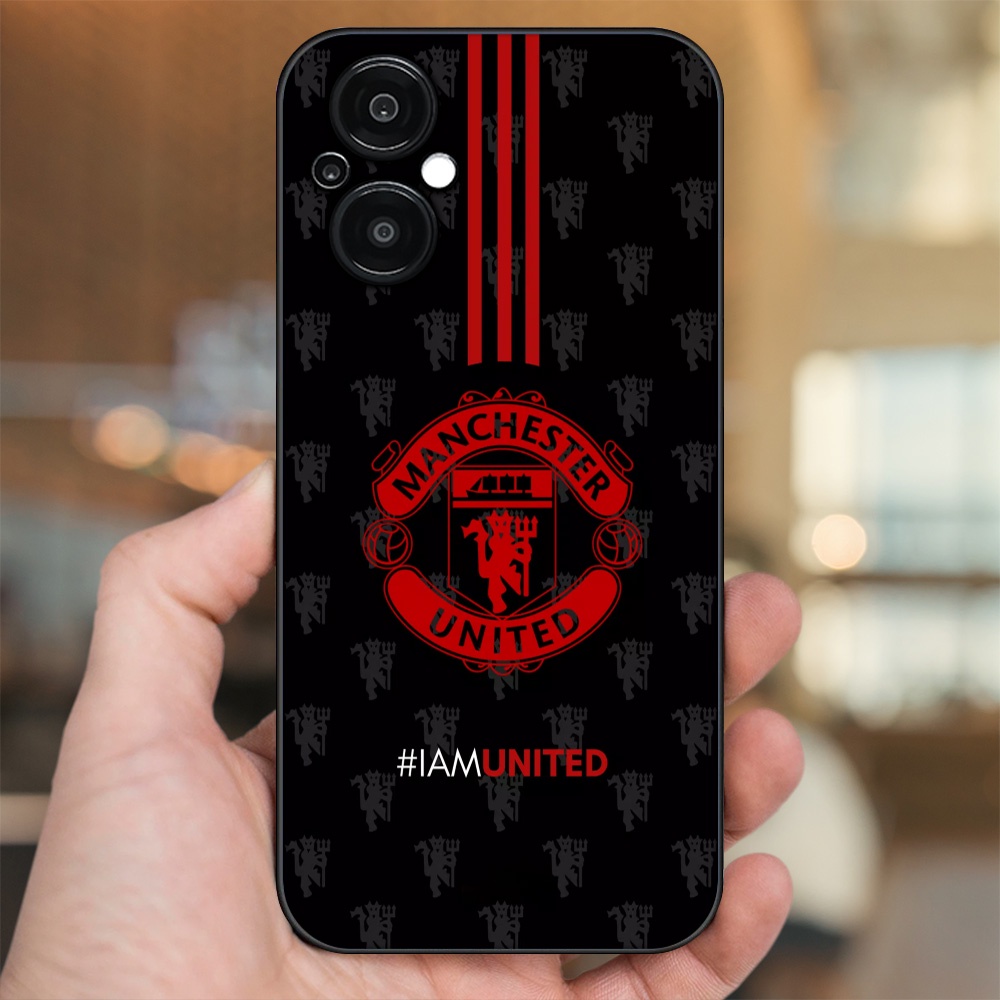 Ốp lưng Oppo Reno 8Z 5G viền đen in hình MU Manchester United