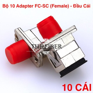 Bộ 10 Cái Adapter/Coupler FC-SC SM, Simplex (Hợp Kim)