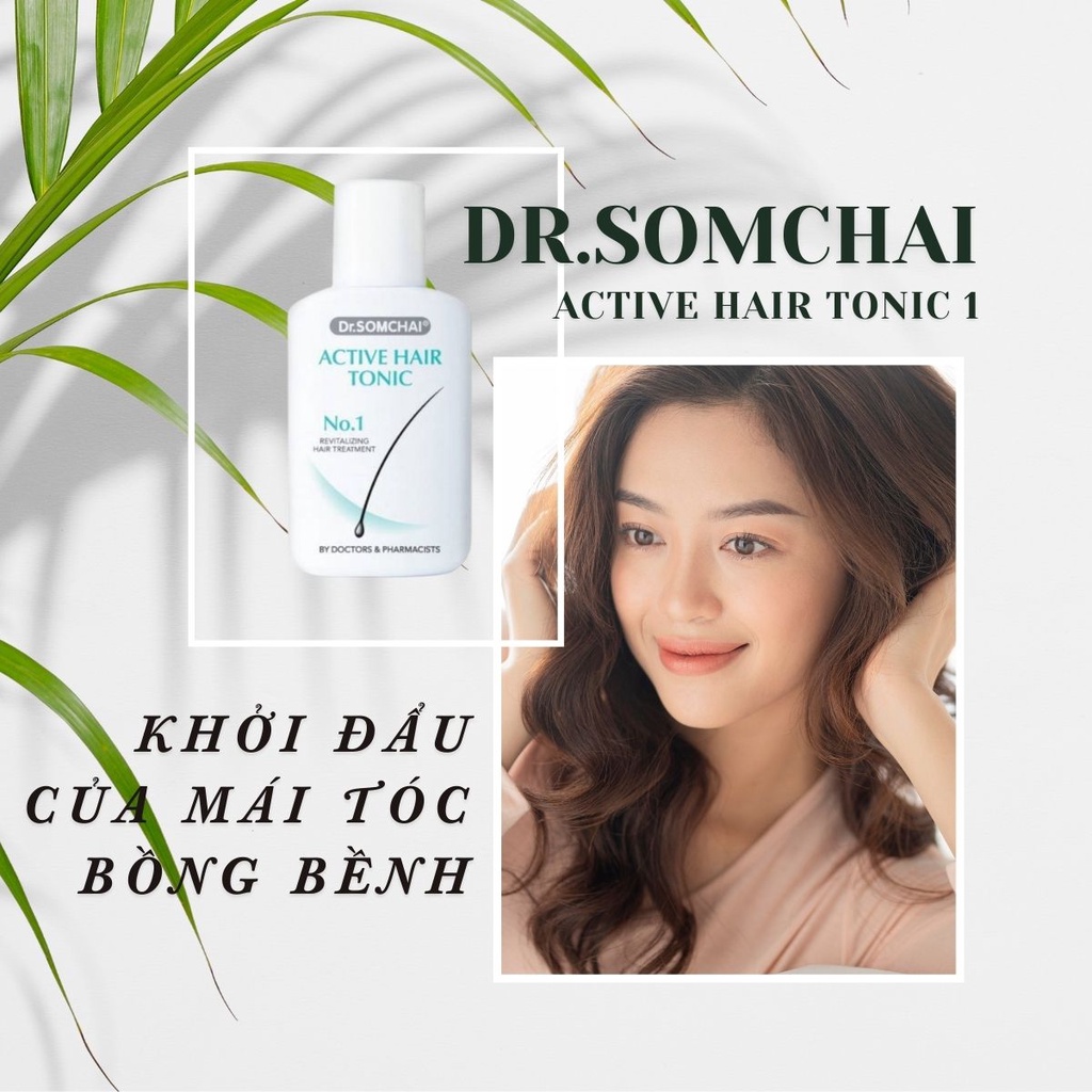 Lotion phục hồi tóc DR. SOMCHAI ACTIVE HAIR TONIC NO.1 tăng cường chân tóc tẩy tế bào