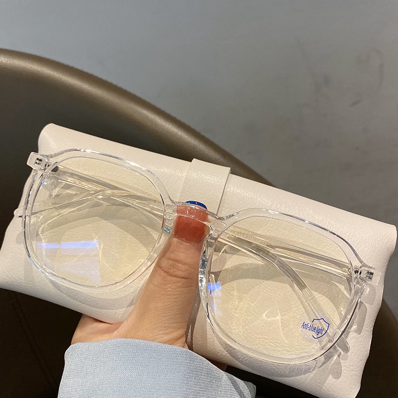 Kính Bảo Vệ Mắt Gọng Đen Lớn Chống Bức Xạ Chống Ánh Sáng Xanh Thời Trang Hàn Quốc Cho Nữ