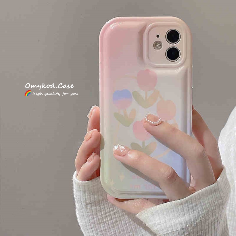 Ốp Điện Thoại Mềm Đệm Khí Hình Hoa Dễ Thương Cho Samsung S21 S20 FE S22 S21 S20 Note 20 Plus M23 M33 M52 M53