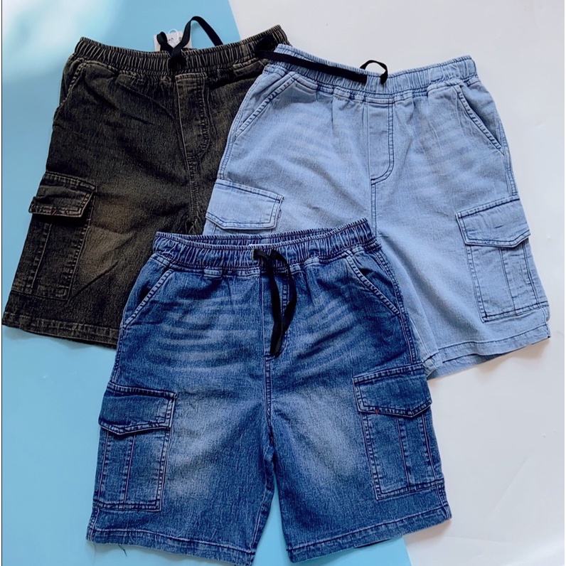 Quần đùi quần short jeans mềm mỏng co giãn cho bé trai