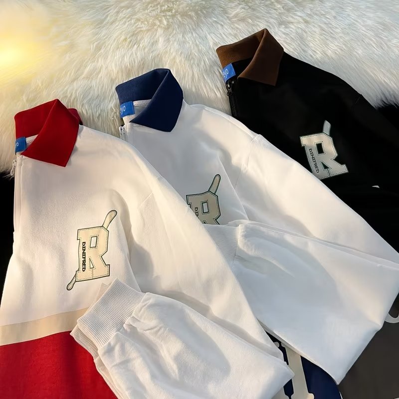 Áo Thun polo Tay Dài Dáng Rộng In Chữ Tiếng Anh Thời Trang Thu Đông 2022 Phong Cách hip hop Đường Phố Mỹ Màu Sắc Đơn Giản Dành Cho Bạn Nam