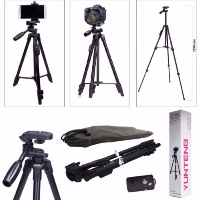 Tripod 3388 Có Bluetooth Remote - Mẫu Mới Cao 140 Cm TOP CITY