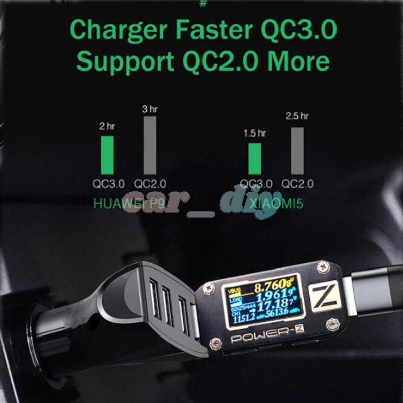 Tẩu Sạc Nhanh QC 3.0 4 Cổng USB Cho Điện Thoại