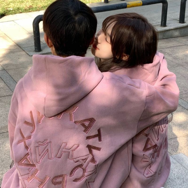 ÁO HOODIE THÊU HOẠ TIẾT CHỮ HÀNG LÓT NỈ DÀY DẶN