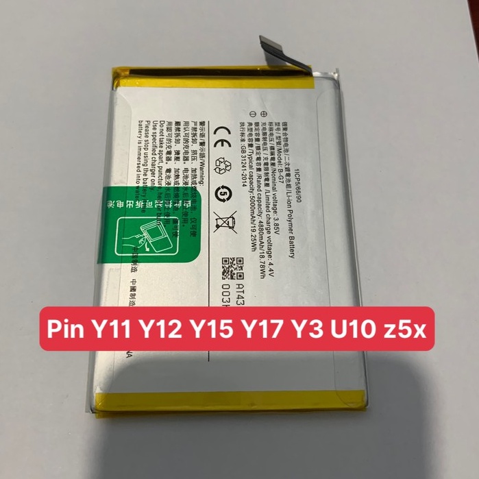 pin vivo B-G7 / Y3 / Y11 / Y12 / Y15 / Y17 / U10 Z5X / pin zin chính hãng 4940mAh