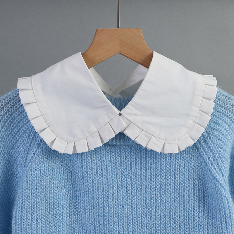 Cổ Áo Giả Nhún Bèo Trang Trí Cho Đầm Len