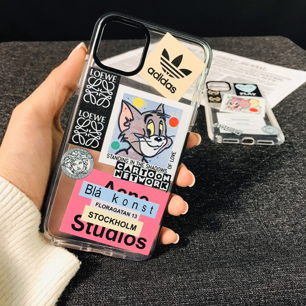 Ốp iphone tom &amp; Jerry cartoon cạnh 5/5s/6/6plus/6s/6splus/7/7plus/8/8plus/x/xr/xs/11/12/pro/max/plus/promax - Awifi S5-1