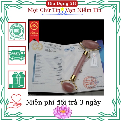 Thanh lăn mặt đá, cây lăn mặt nâng cơ massage tự nhiên- dụng cụ vật lý trị liệu - Cẩm An Jade