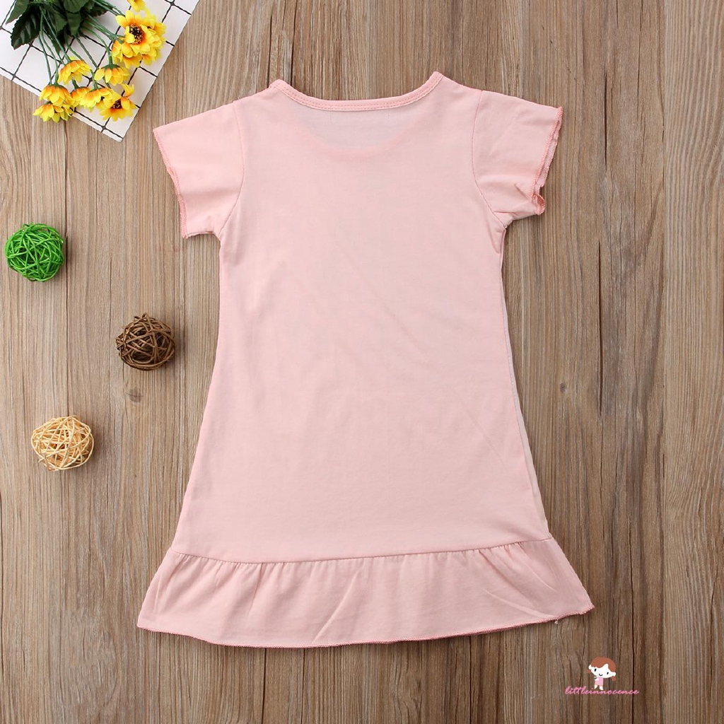 Đầm công chúa Belle bằng cotton dành cho bé gái 1-6 t uổi