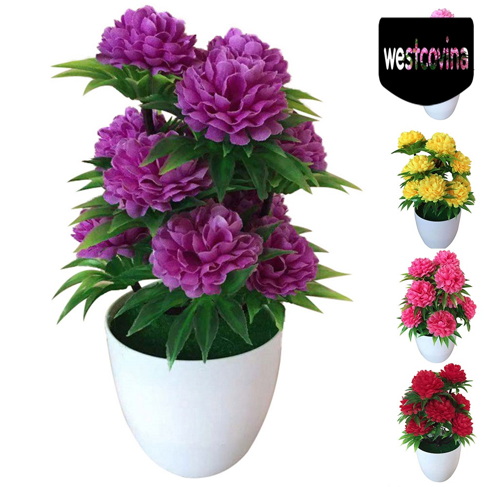 [Hot]☀ 1 Chậu Hoa Cúc Nhân Tạo Trang Trí Nội Thất