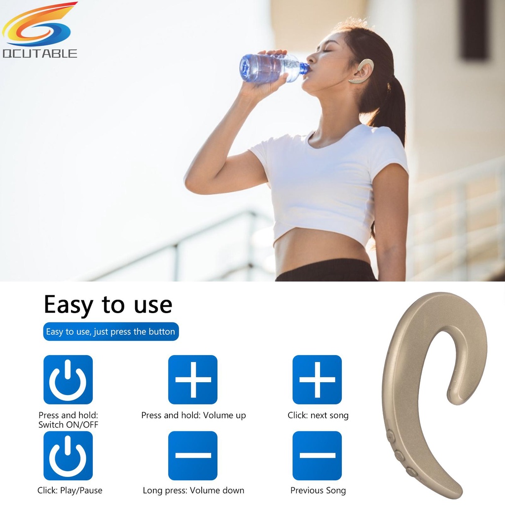 Tai nghe bluetooth 4.1 không dây truyền âm qua xương có mic