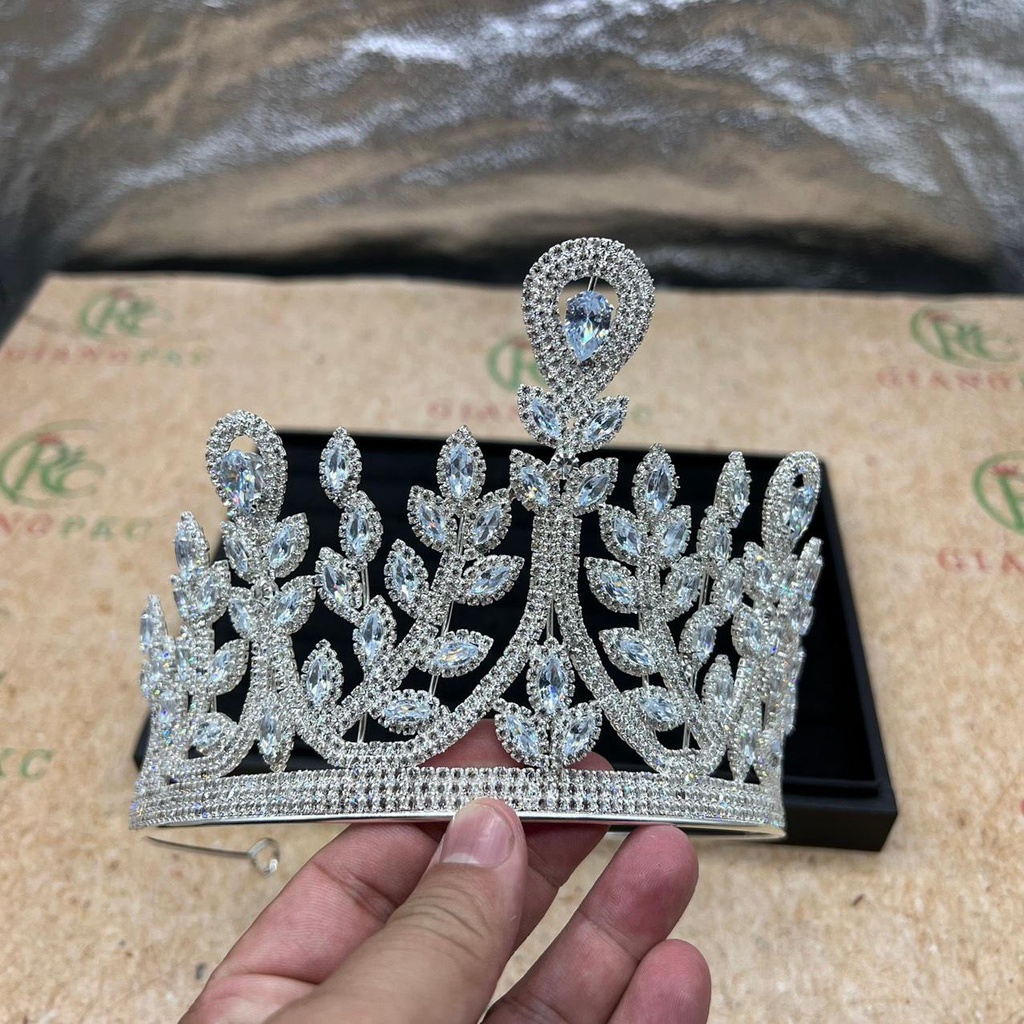 Vương miện các cuộc Thi Thanh Lịch đá đẹp cao 10 cm mẫu T9 2022 Giangpkc  Phụ kiện cưới Giang