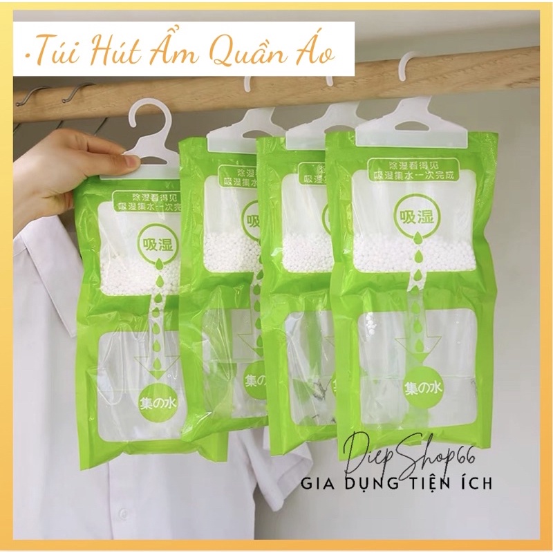 Túi hút ẩm quần áo SALE Túi hút ẩm -Đa Năng Có 2 Ngăn Chống Ẩm Mốc Treo Tủ Quần Áo