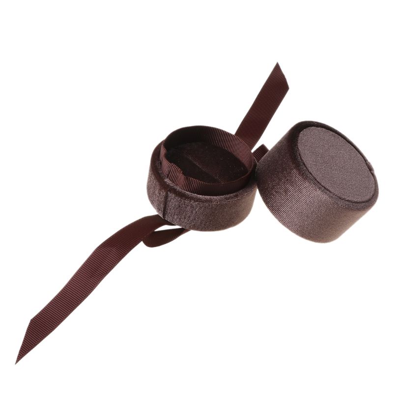 Hộp Đựng Trang Sức Hình Tròn Bằng Vải Flannel