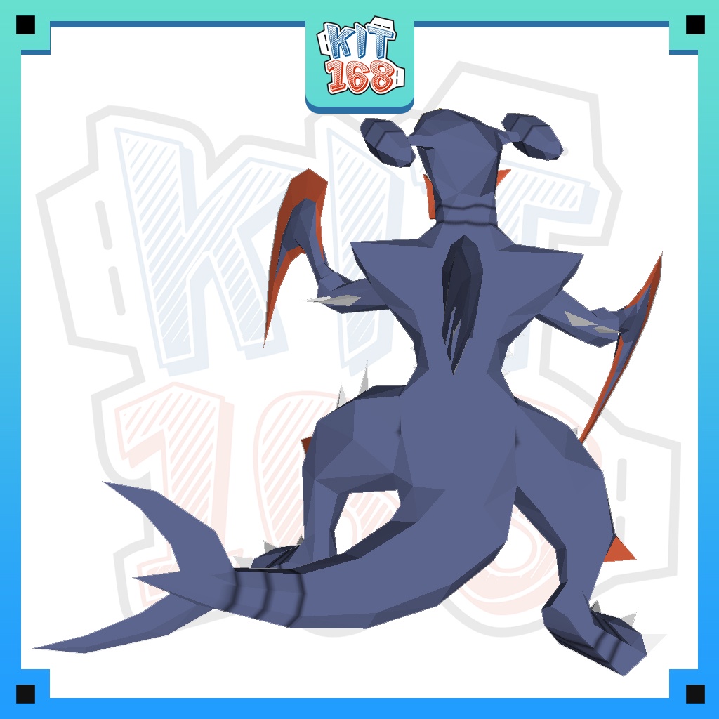 Mô hình giấy Anime Game Pokemon Mega Garchomp