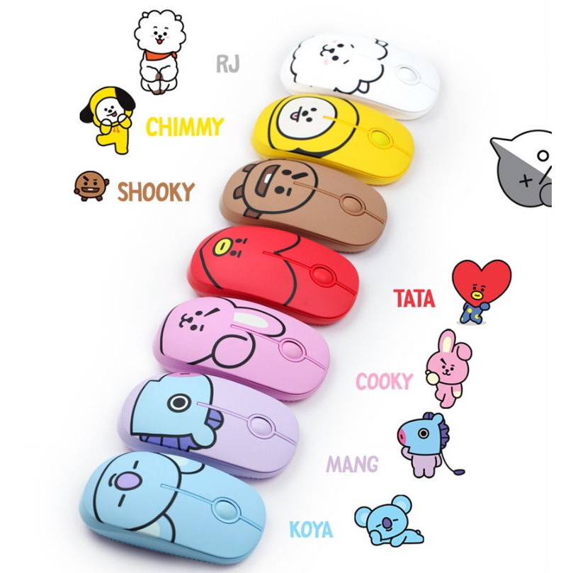 BTS  BT21 Official  WIRELESS SILENT MOUSE Authentic