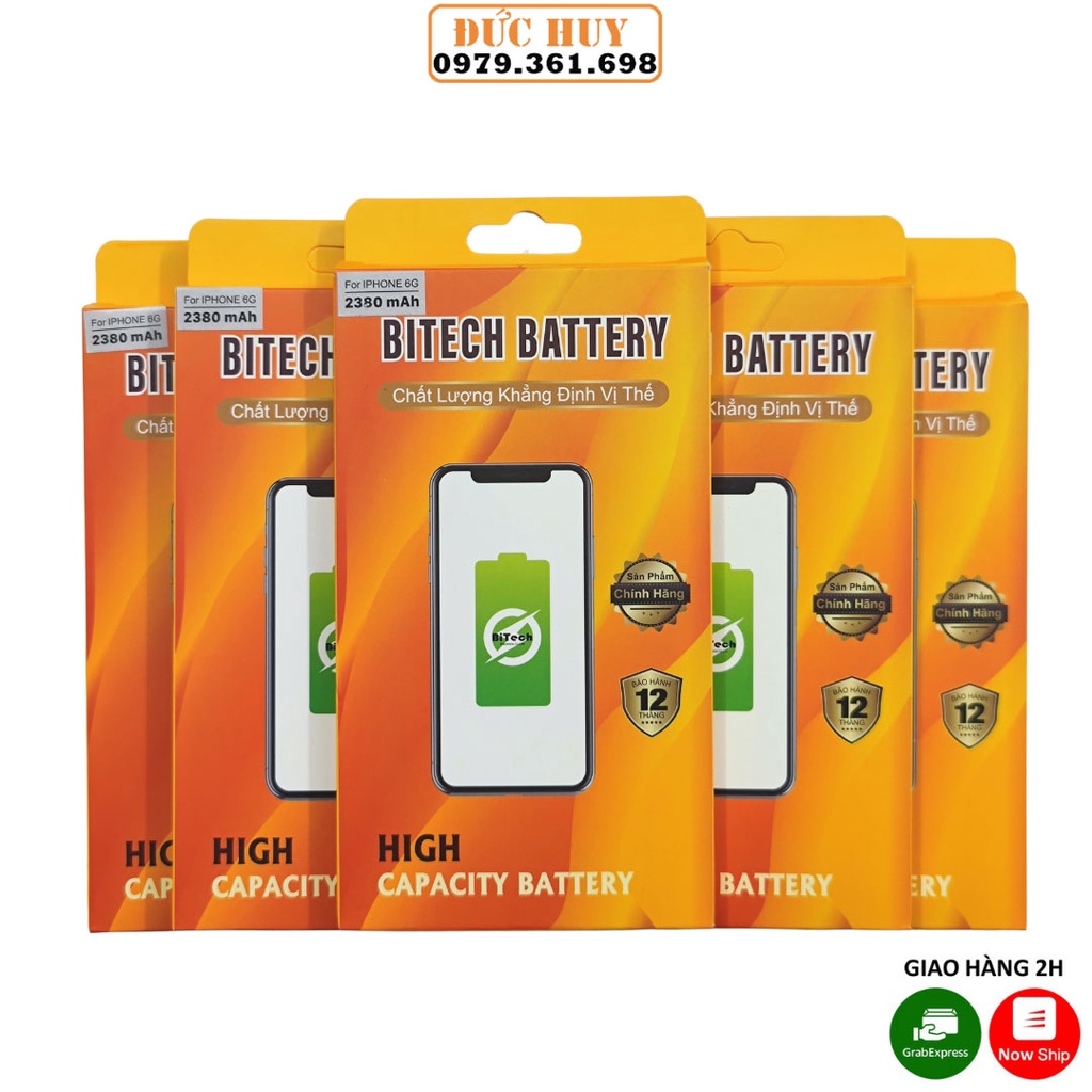 Pin IP6 Dung Lượng Cao BiTech BT-IP6 ( 2380 mAh ) - Tặng bộ vít mở + Siu dán pin