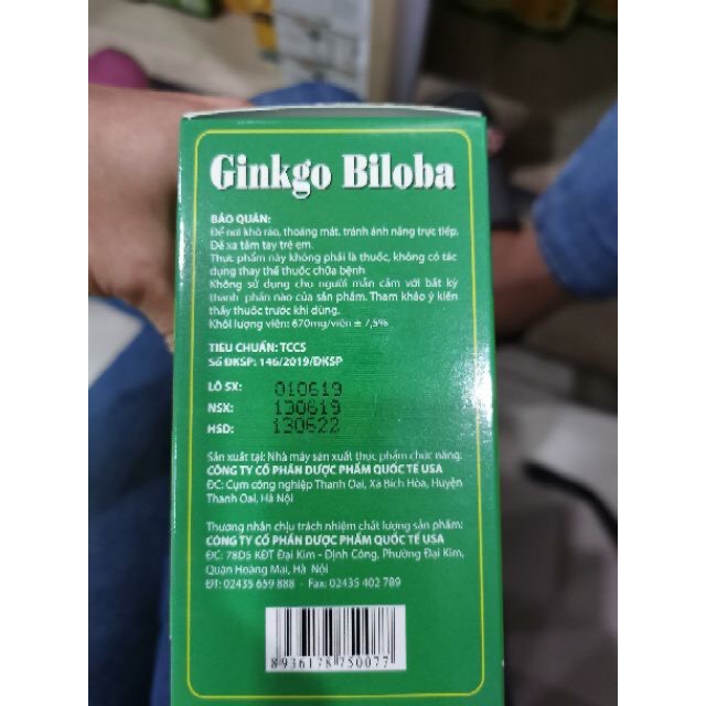 Viên uống bổ não Ginkgo Biloba 240mg (hộp màu xanh )