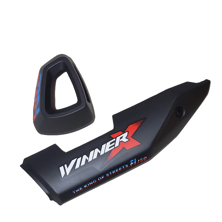 BỘ ỐP PÔ VÀ CHỤP PÔ XE WINNER X - SƠN ĐEN MỜ