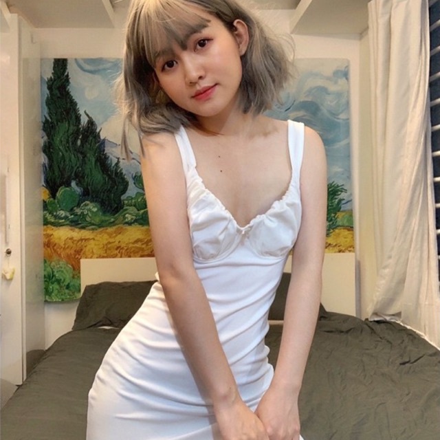 Váy thun ôm body nhún ở ngực sang trọng